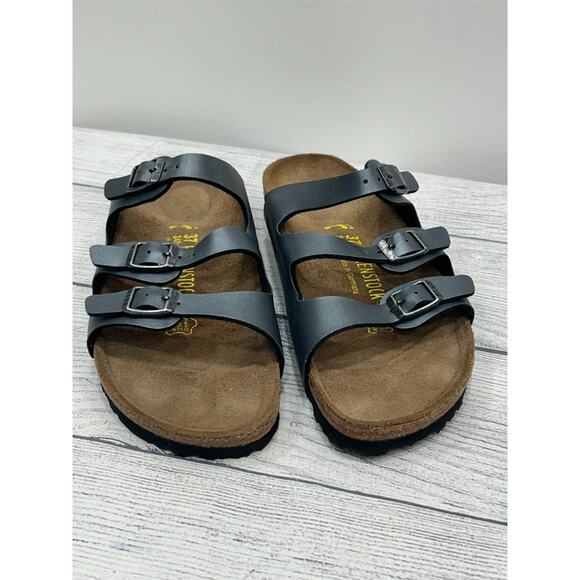 Birkenstock Womens Ice Pearl Florida Soft Footbed Birko-Flor Sandals US Size 37 - Picture 3 of 11